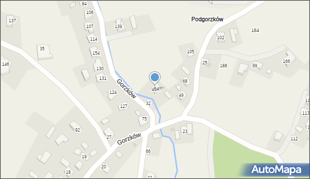 Gorzków, Gorzków, 49A, mapa Gorzków