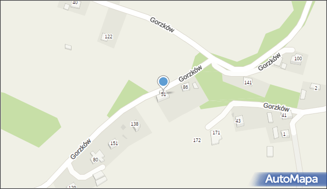 Gorzków, Gorzków, 51, mapa Gorzków