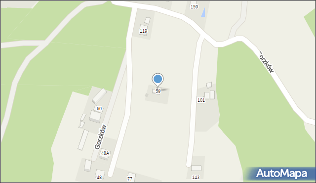 Gorzków, Gorzków, 59, mapa Gorzków
