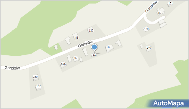 Gorzków, Gorzków, 61, mapa Gorzków