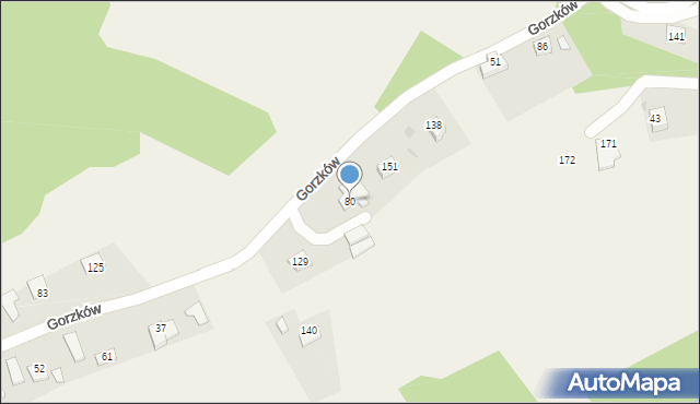 Gorzków, Gorzków, 80, mapa Gorzków