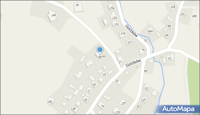 Gorzków, Gorzków, 92, mapa Gorzków