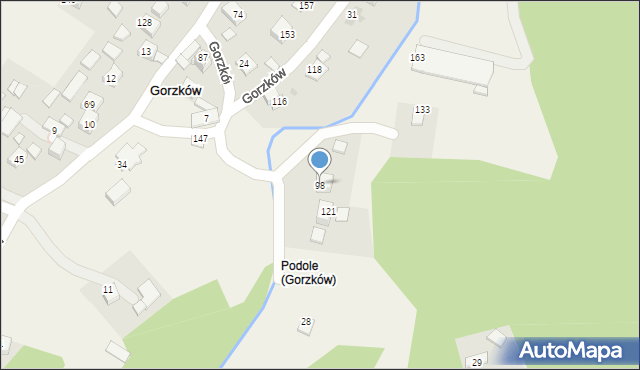 Gorzków, Gorzków, 98, mapa Gorzków