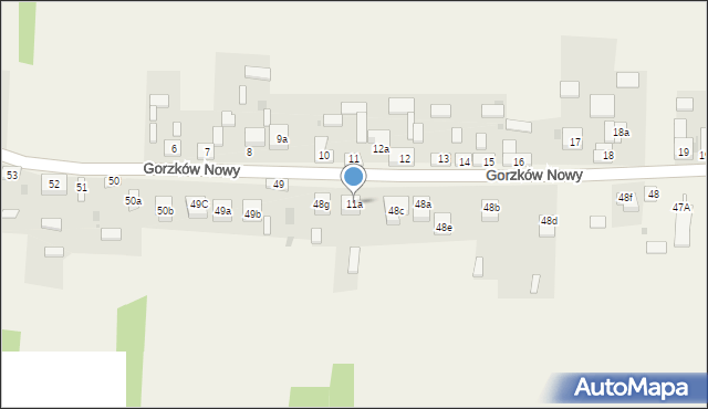 Gorzków Nowy, Gorzków Nowy, 11a, mapa Gorzków Nowy