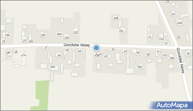 Gorzków Nowy, Gorzków Nowy, 43a, mapa Gorzków Nowy