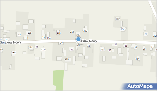 Gorzków Nowy, Gorzków Nowy, 45, mapa Gorzków Nowy