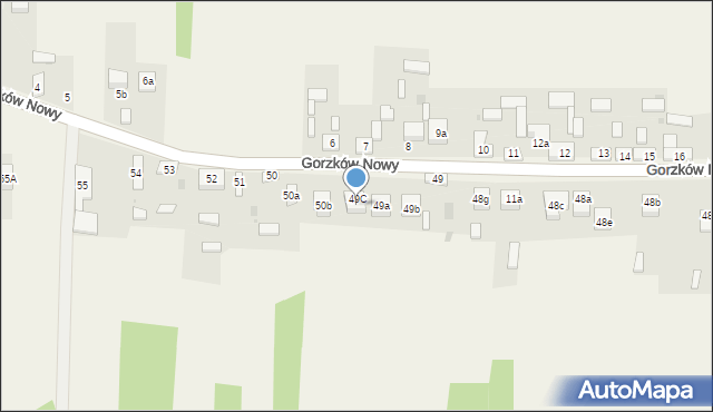 Gorzków Nowy, Gorzków Nowy, 50c, mapa Gorzków Nowy