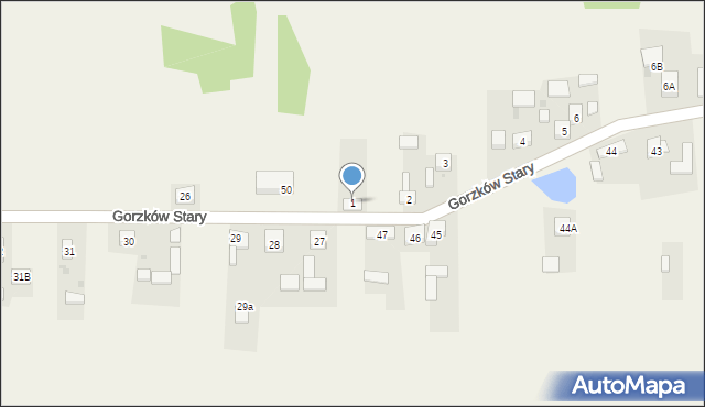 Gorzków Stary, Gorzków Stary, 1, mapa Gorzków Stary