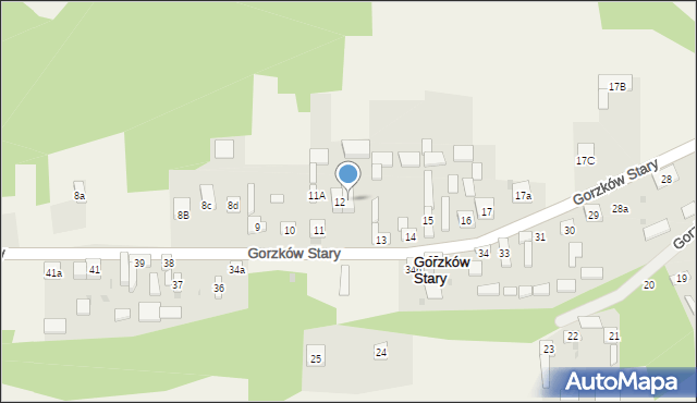 Gorzków Stary, Gorzków Stary, 12a, mapa Gorzków Stary