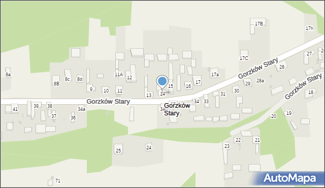 Gorzków Stary, Gorzków Stary, 14, mapa Gorzków Stary