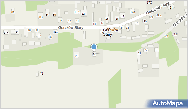 Gorzków Stary, Gorzków Stary, 24, mapa Gorzków Stary