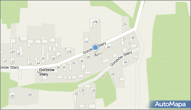 Gorzków Stary, Gorzków Stary, 28a, mapa Gorzków Stary