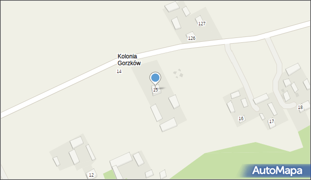 Gorzków-Wieś, Gorzków-Wieś, 15, mapa Gorzków-Wieś