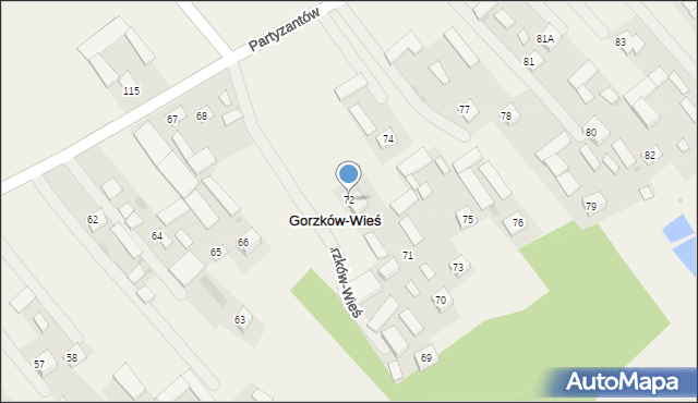 Gorzków-Wieś, Gorzków-Wieś, 72, mapa Gorzków-Wieś