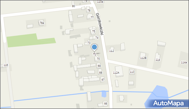 Gorzkowiczki, Gorzkowiczki, 71, mapa Gorzkowiczki