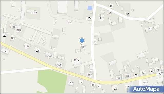 Górzna, Górzna, 101, mapa Górzna