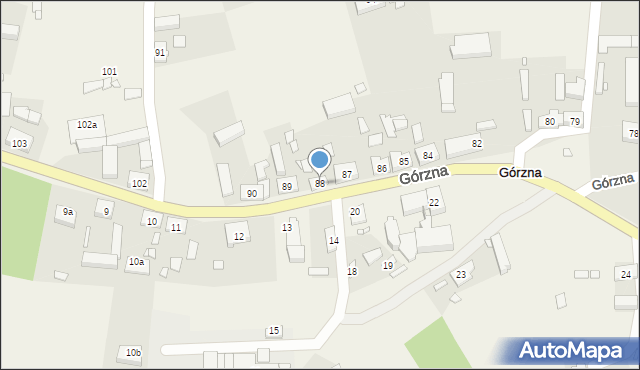 Górzna, Górzna, 88, mapa Górzna