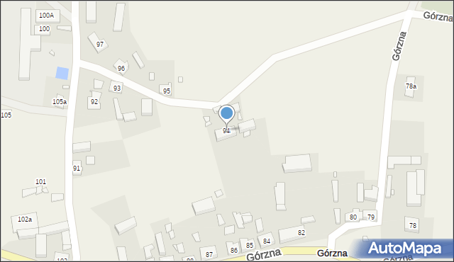 Górzna, Górzna, 94, mapa Górzna