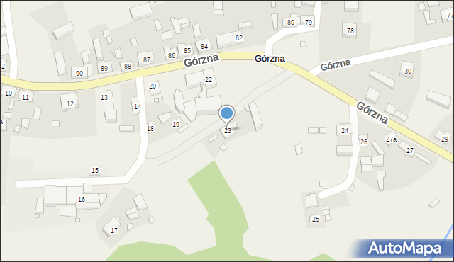 Górzna, Górzna, 23, mapa Górzna