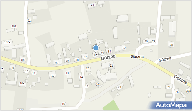 Górzna, Górzna, 86, mapa Górzna