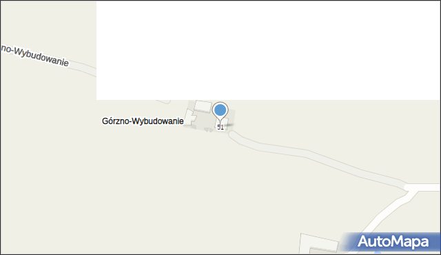 Górzno-Wybudowanie, Górzno-Wybudowanie, 51, mapa Górzno-Wybudowanie