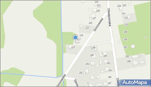 Gorzów, Gorzowska, 115, mapa Gorzów