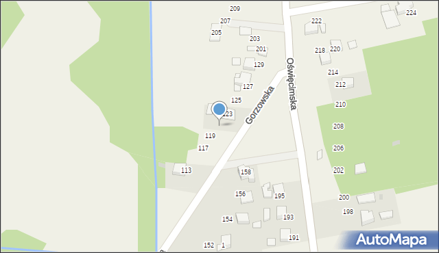 Gorzów, Gorzowska, 121, mapa Gorzów