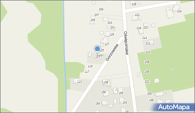 Gorzów, Gorzowska, 123, mapa Gorzów