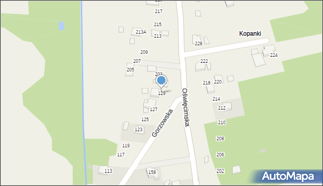 Gorzów, Gorzowska, 129, mapa Gorzów