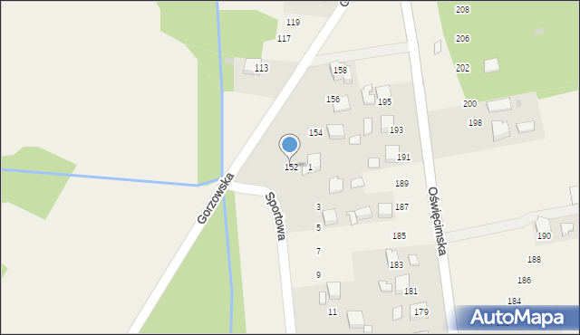 Gorzów, Gorzowska, 152, mapa Gorzów
