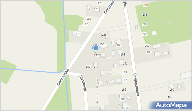 Gorzów, Gorzowska, 154, mapa Gorzów