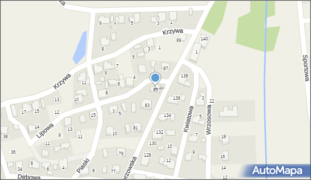 Gorzów, Gorzowska, 85, mapa Gorzów