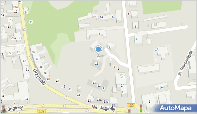Gorzów Wielkopolski, Góra Powstańców, 17, mapa Gorzów Wielkopolski