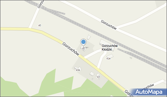 Gorzuchów, Gorzuchów, 42, mapa Gorzuchów