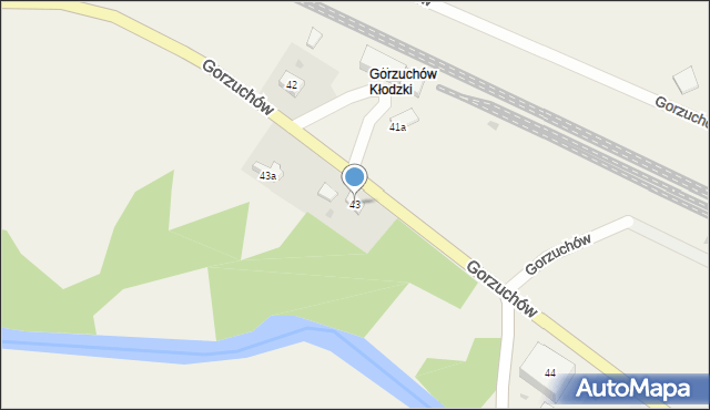 Gorzuchów, Gorzuchów, 43, mapa Gorzuchów