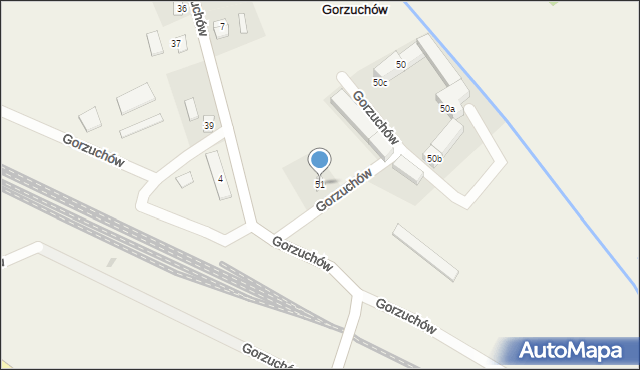 Gorzuchów, Gorzuchów, 51, mapa Gorzuchów