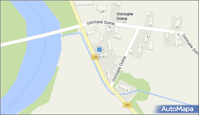 Gorzupia Dolna, Gorzupia Dolna, 3, mapa Gorzupia Dolna