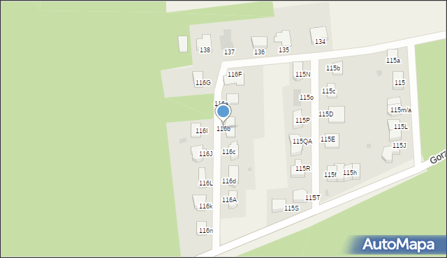 Gorzyca, Gorzyca, 116b, mapa Gorzyca