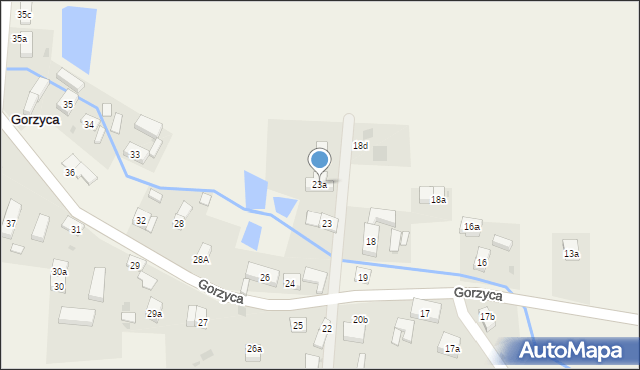 Gorzyca, Gorzyca, 23a, mapa Gorzyca