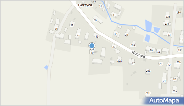 Gorzyca, Gorzyca, 30, mapa Gorzyca