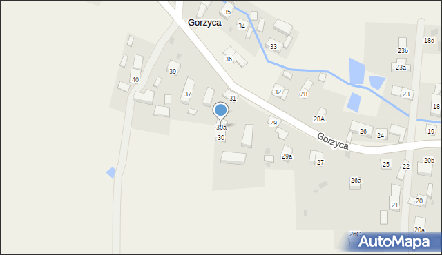 Gorzyca, Gorzyca, 30a, mapa Gorzyca