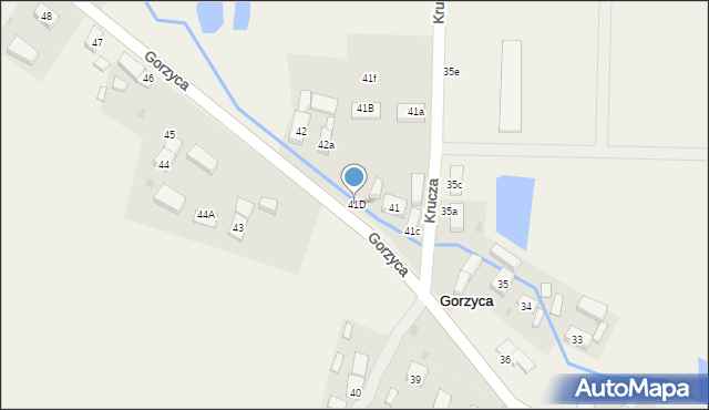 Gorzyca, Gorzyca, 41D, mapa Gorzyca