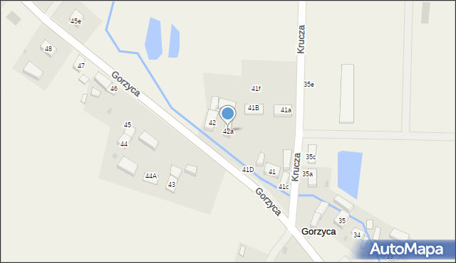 Gorzyca, Gorzyca, 42a, mapa Gorzyca