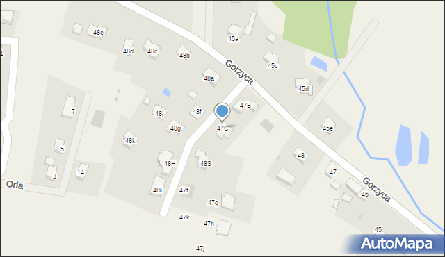 Gorzyca, Gorzyca, 47C, mapa Gorzyca