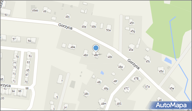 Gorzyca, Gorzyca, 48c, mapa Gorzyca