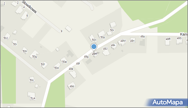 Gorzyca, Gorzyca, 49H, mapa Gorzyca
