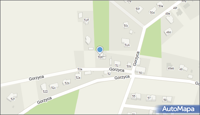 Gorzyca, Gorzyca, 51b, mapa Gorzyca