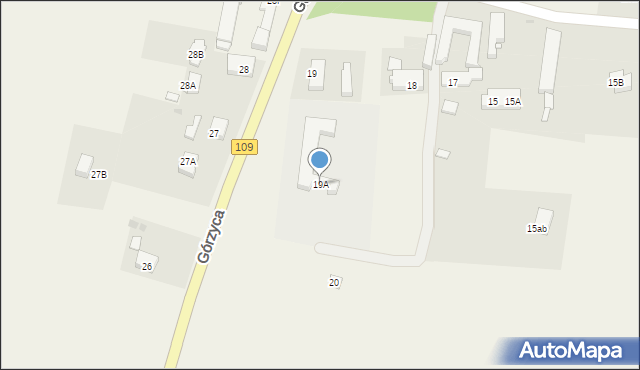 Górzyca, Górzyca, 19A, mapa Górzyca