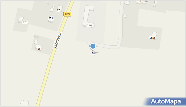 Górzyca, Górzyca, 20, mapa Górzyca