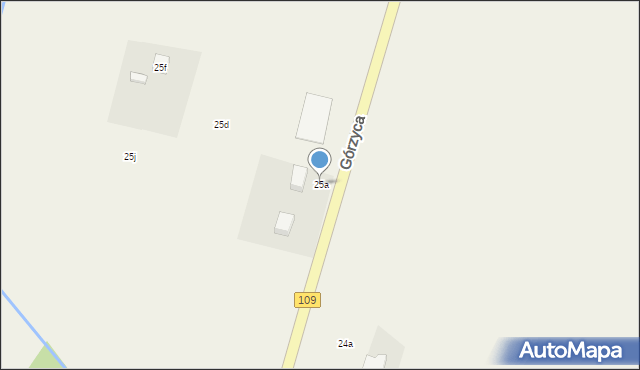 Górzyca, Górzyca, 25a, mapa Górzyca